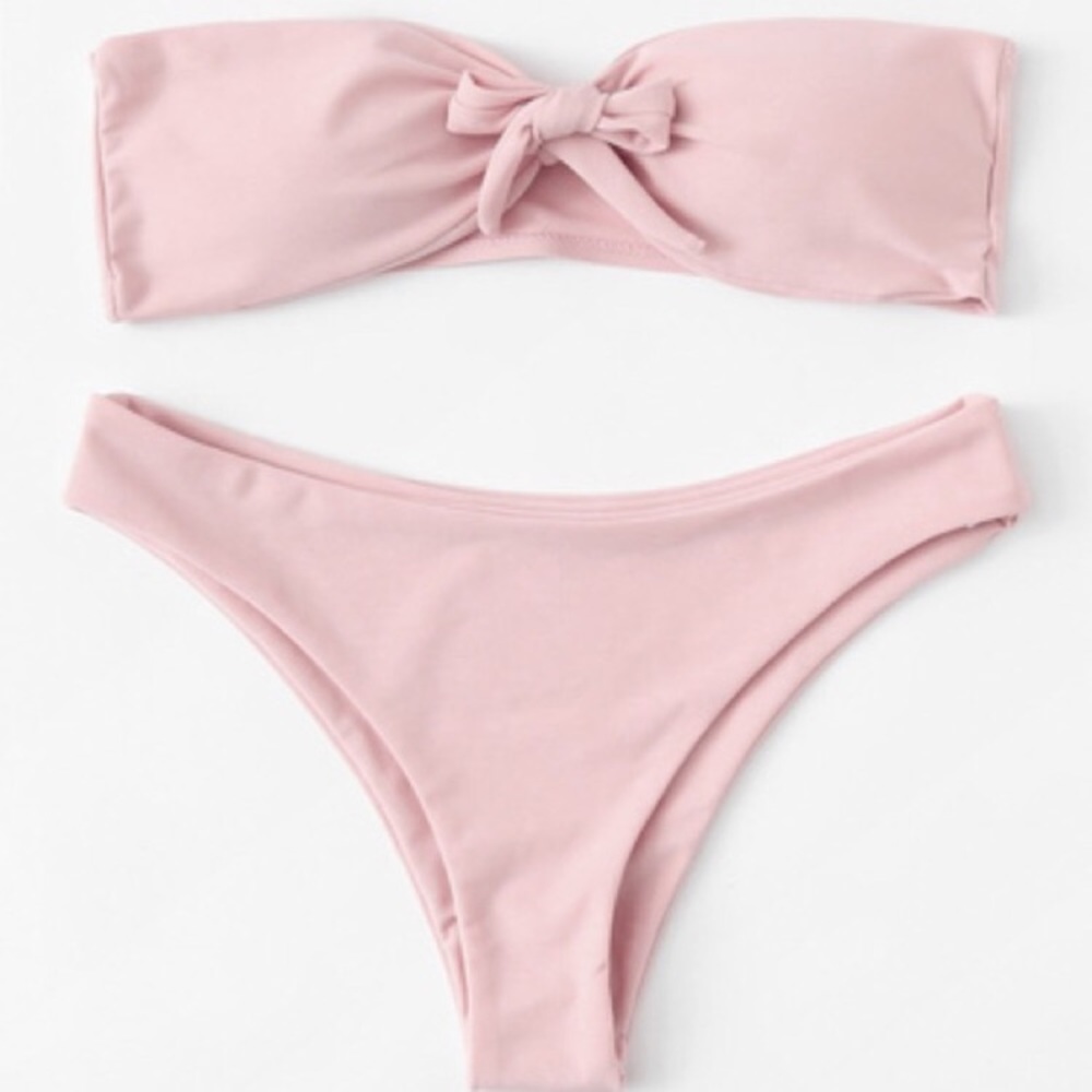 Nude Bandeau Swimsuit